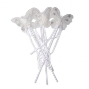 varita de hada, mariposa blanco