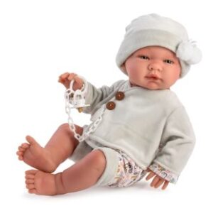 muñeca bebé pablo, 43 cm gris