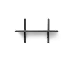 estante sector, simple/estrecho ceniza negra/negro brillante